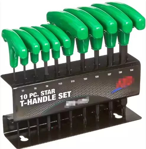 10-Piece Star T-Handle Set 10PCS Performance Tool W80275 Metric T-Handle Hex Key Sets