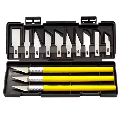 13Pcs Carving Knife Craft Sculpture Paper Cutting Blade Precision Engraving Cutter Non-Slip Hand Tool DIY Art Hobby Repair Set